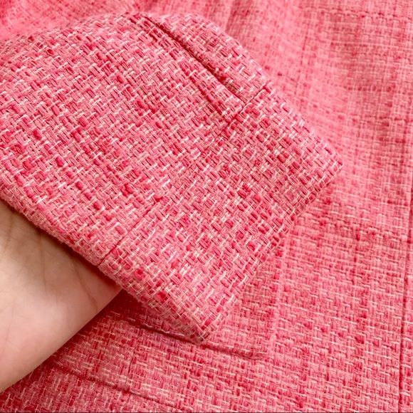 NWT Karl Lagerfeld Tweed Jacket Blazer Pink - Picture 6 of 8